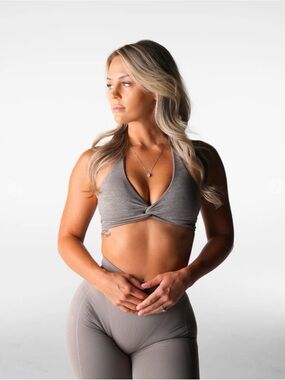 NVGTN Taupe  Endura Stunner Seamless Halter Bra
